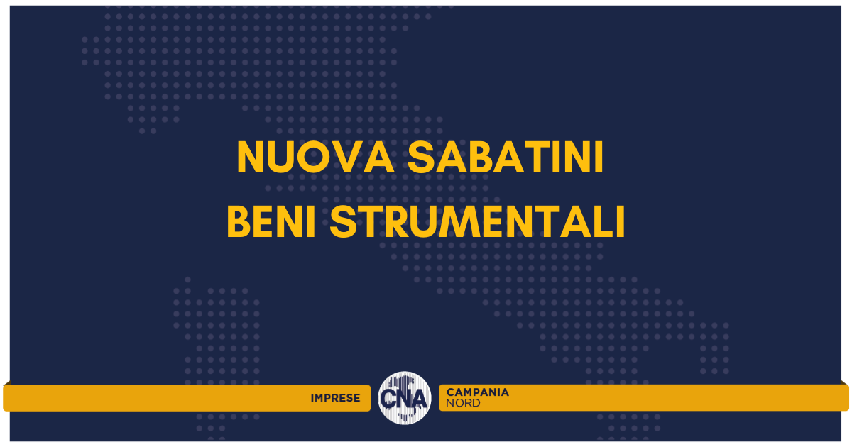 NUOVA SABATINI – Beni strumentali